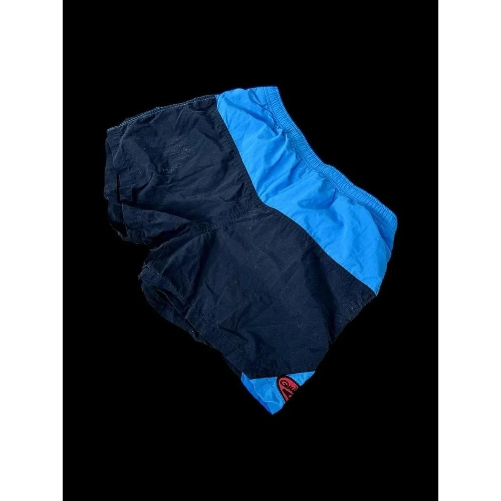 Vintage Y2K Quicksilver Swim Shorts Made In USA Red Men's Sz Large/XL Blue Black